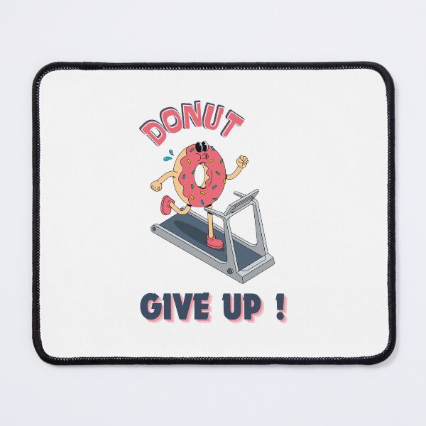 Item preview, Donut Give Up – Funny Fitness Motivation Running Donut Design designed and sold by LamiaTees.