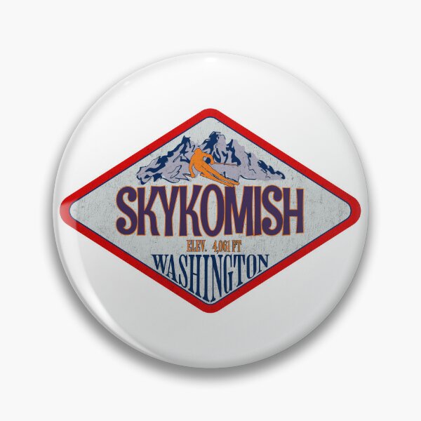 Item preview, Skykomish, Ski Resort, Washington, Vintage skiing badge design designed and sold by Wanderful-roads.