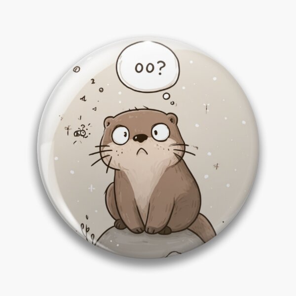 Item preview, Overthinking Otter – Cute Funny Otter Meme T-Shirt / Sticker / Design designed and sold by PandiCom.