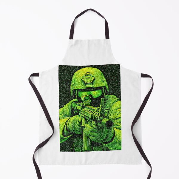 Item preview, Digital green dot style green soldier aiming assault rifle designed and sold by Piotrek0001.