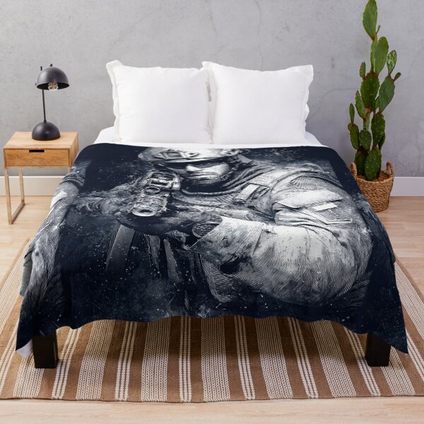 Item preview, Black and white sketch of soldier aiming forward designed and sold by Piotrek0001.