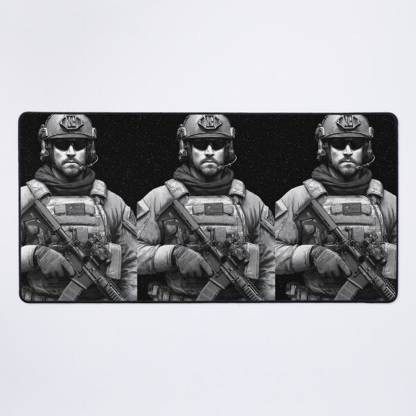 Item preview, Heavy contrast tactical operator with modern combat gear designed and sold by Piotrek0001.