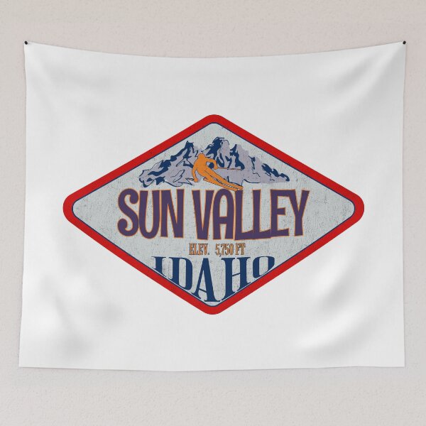 Item preview, Sun Valley, Ski Resort, Idaho, Vintage skiing badge design designed and sold by Wanderful-roads.