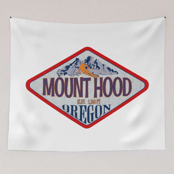Item preview, Mount Hood, Ski Resort, Oregon, Vintage skiing badge design designed and sold by Wanderful-roads.