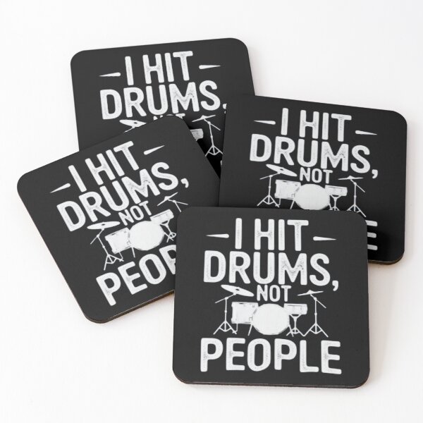 Item preview, I Hit Drums Not People Funny Music Player Quote designed and sold by cerima.