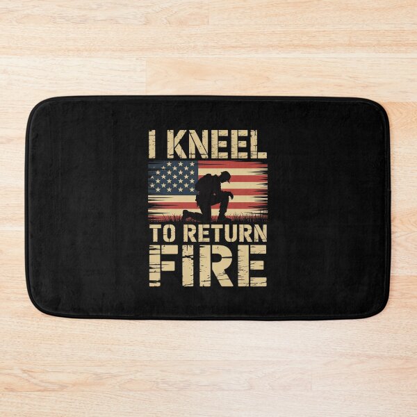 Item preview, Kneel to Return Fire Veteran Patriotic American Flag designed and sold by imsamaharem.