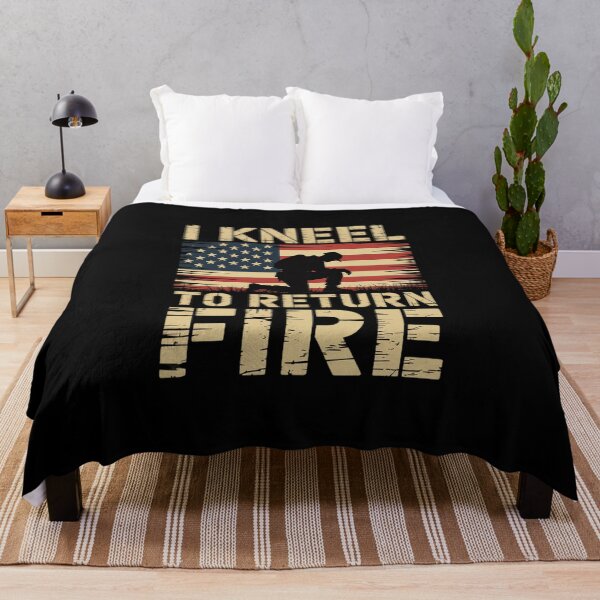 Item preview, Kneel to Return Fire Veteran Patriotic American Flag designed and sold by imsamaharem.
