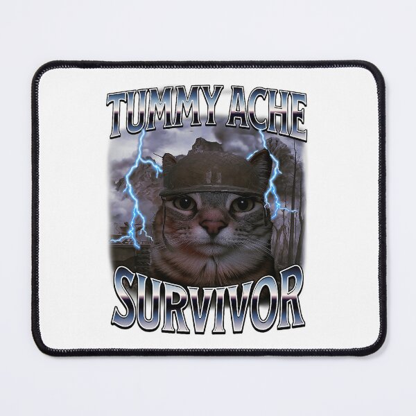 Item preview, Tummy Ache Cat Survivor Funny Dramatic Scene designed and sold by cerima.