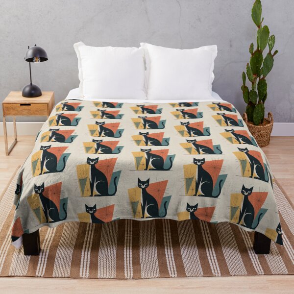 Item preview, A sleek black cat in mid-century modern design designed and sold by Tamas Das.