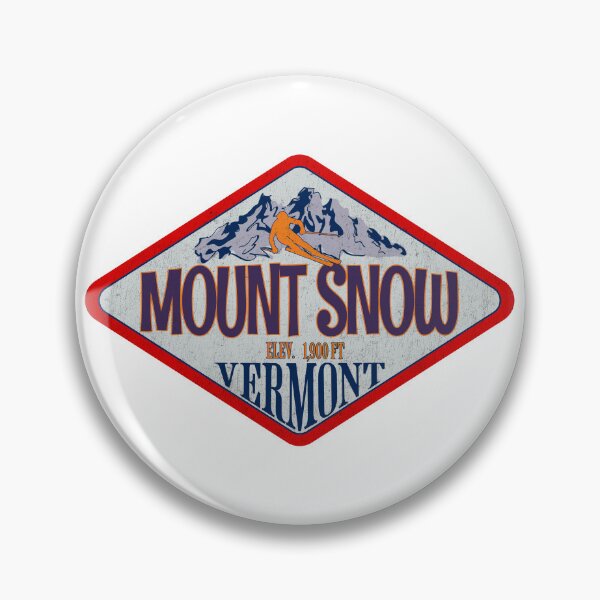 Item preview, Mount Snow, Ski Resort, Vermont, Vintage skiing badge design designed and sold by Wanderful-roads.