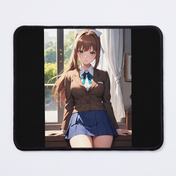 Item preview, Monika Doki Doki School Uniform Anime Art designed and sold by iloveanimechibi.