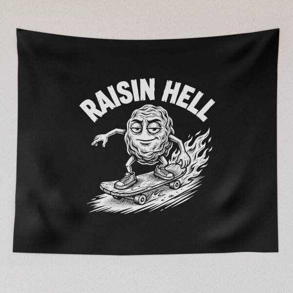 Item preview, Raisin Hell Skateboard Pun designed and sold by elderberry.