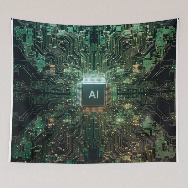 Item preview, Artificial Intelligence Computer Circuits (image size 7840x11680) designed and sold by Digital-Davinci.