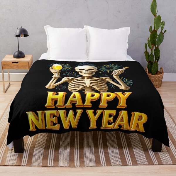 Item preview, Happy New Year 2026 Skeleton Drink Champagne New Years Eve designed and sold by ChantelNicole.