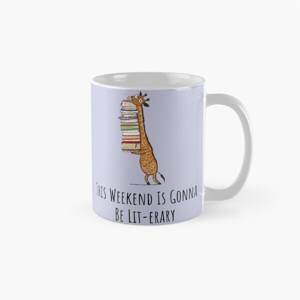 Item preview, Funny Giraffe Holding a Stack of Books - This Weekend Is Gonna Be Lit - erary - Book Lover Gift, Phones Cases And Other Gift designed and sold by MemWear.