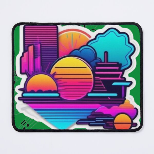 Item preview, Neon 80s Futuristic Cityscape Sticker designed and sold by Pavankumarreddy.