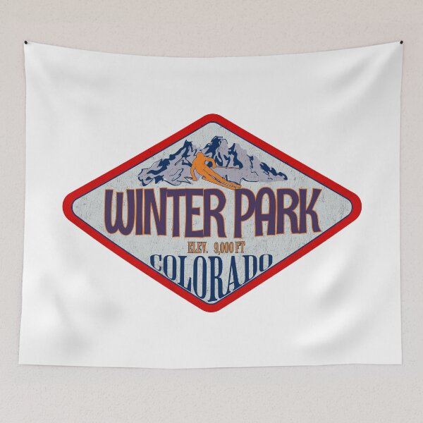 Item preview, Winter Park, Ski Resort, Colorado, Vintage skiing badge design designed and sold by Wanderful-roads.