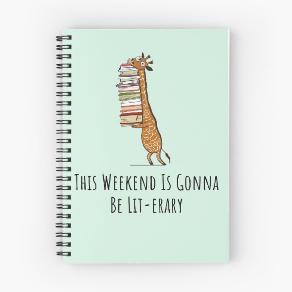 Item preview, Funny Giraffe Holding a Stack of Books - This Weekend Is Gonna Be Lit - erary - Book Lover Gift, Phones Cases And Other Gift designed and sold by MemWear.