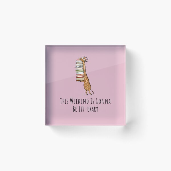 Item preview, Funny Giraffe Holding a Stack of Books - This Weekend Is Gonna Be Lit - erary - Book Lover Gift, Phones Cases And Other Gift designed and sold by MemWear.