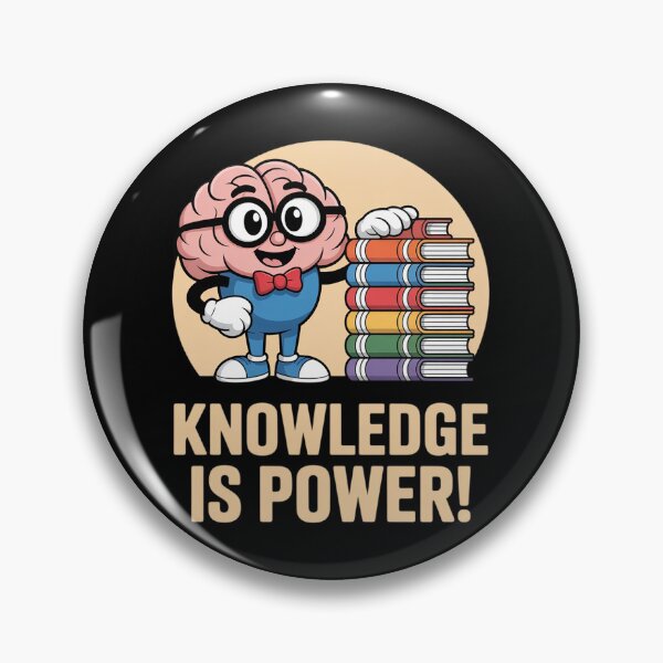 Item preview, Knowledge is Power Cute Brain Book Lover Nerd designed and sold by imsamaharem.