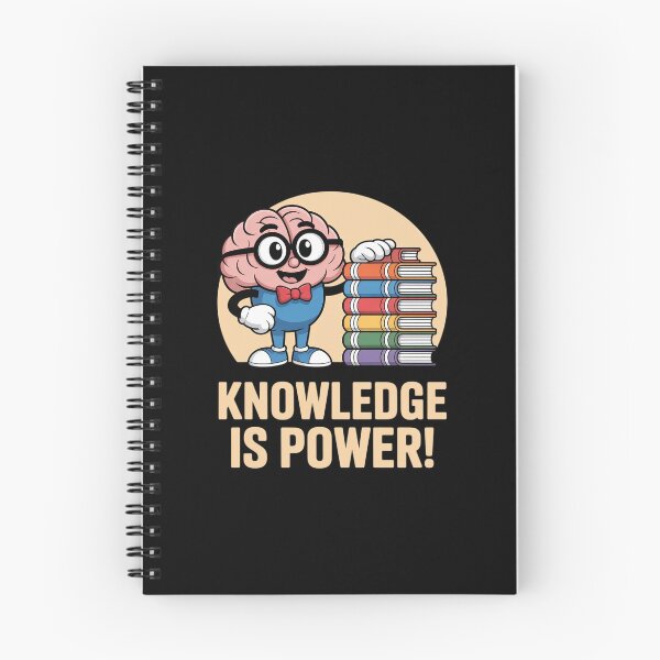 Item preview, Knowledge is Power Cute Brain Book Lover Nerd designed and sold by imsamaharem.