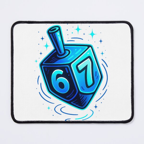 Item preview, Hanukkah Dreidel Sixty Seven Blue Spinning Swirl designed and sold by najaks.