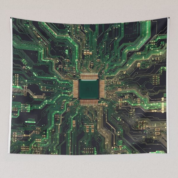Item preview, Artificial Intelligence Computer Circuits (image size 7840x11680) designed and sold by Digital-Davinci.