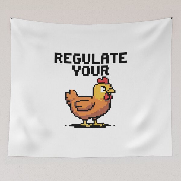 Item preview, Regulate Your Rooster Pixel Art Reproductive Rights Feminist designed and sold by LKappa3Faber.