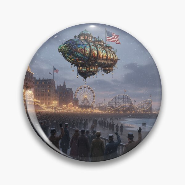Item preview, Historic New York Coney Island XMAS Eve 1900’s Airship designed and sold by AppliedAtelier.