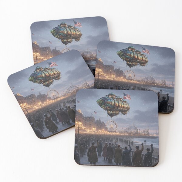 Item preview, Historic New York Coney Island XMAS Eve 1900’s Airship designed and sold by AppliedAtelier.