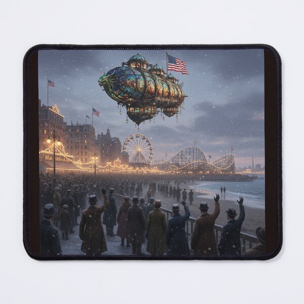 Item preview, Historic New York Coney Island XMAS Eve 1900’s Airship designed and sold by AppliedAtelier.