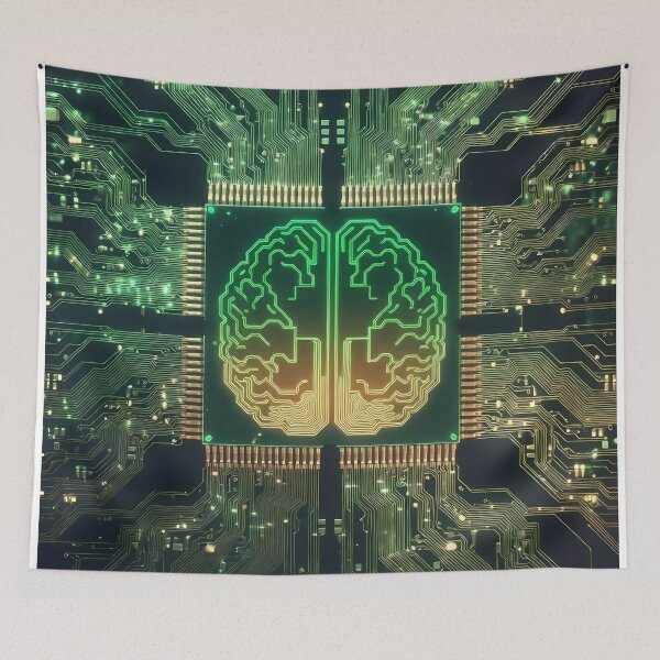 Item preview, Artificial Intelligence Computer Circuits (image size 7840x11680) designed and sold by Digital-Davinci.