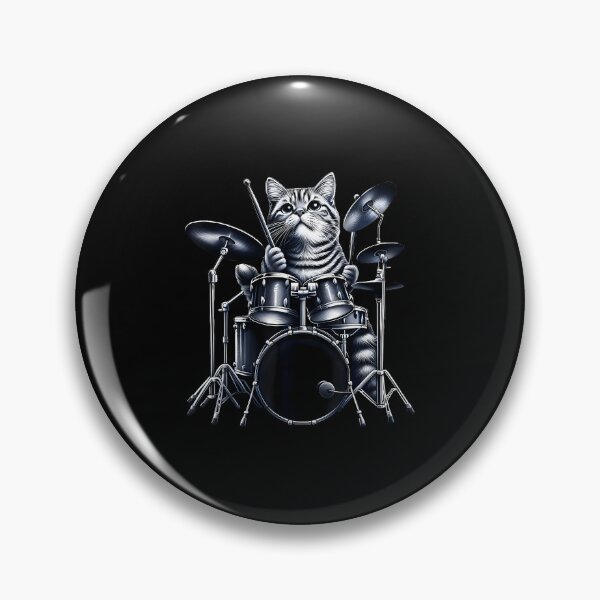 Item preview, Cute Cat Playing Drums Cats Drummer Music Girls designed and sold by OnaConnie.