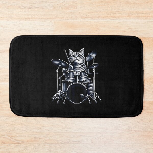 Item preview, Cute Cat Playing Drums Cats Drummer Music Girls designed and sold by OnaConnie.