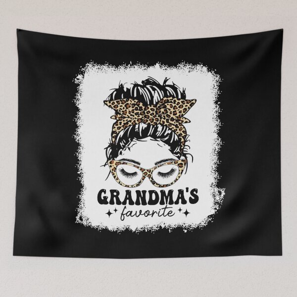 Item preview, Leopard Messy Bun Grandma's Favorite Bleached Grandparent Grandchild designed and sold by AnitaBice.