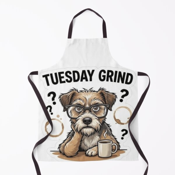 Item preview, Tuesday Grind – Coffee‑Crazy Scholar Dog Sticker designed and sold by KpStickers-101.