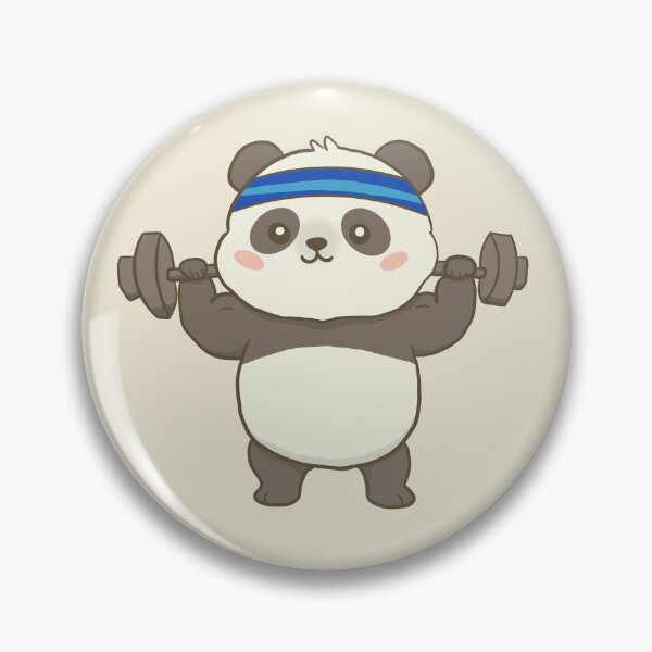 Item preview, Cute Strong Cartoon Panda Lifting Barbell | Kawaii Animal Gym Workout Fitness Design designed and sold by Potattoo.