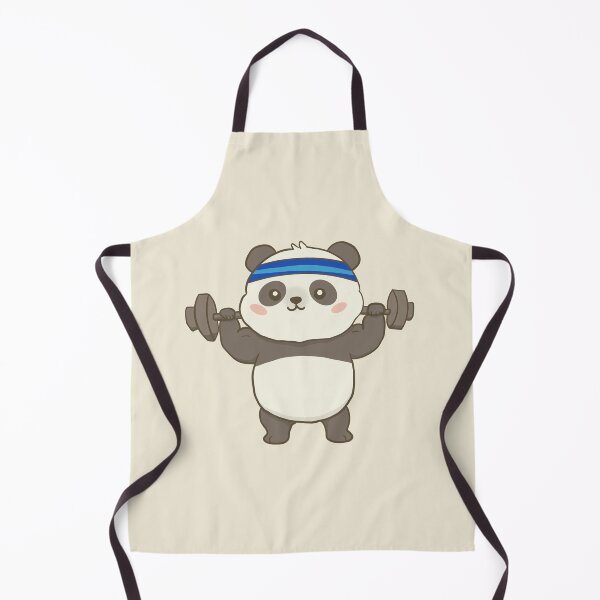 Item preview, Cute Strong Cartoon Panda Lifting Barbell | Kawaii Animal Gym Workout Fitness Design designed and sold by Potattoo.