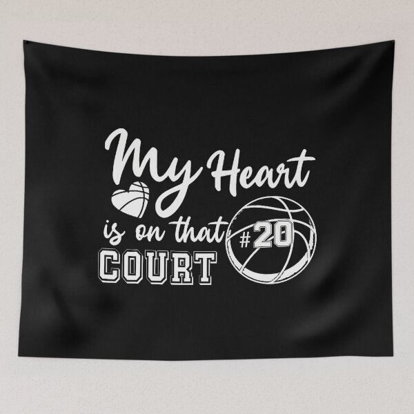 Item preview, My Heart Is On That Court Number 20 Basketball Game Day designed and sold by JanisPenelope.