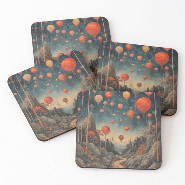 Item preview, Hot air balloons over a fantastic trail designed and sold by Mianku | Für das Leben.