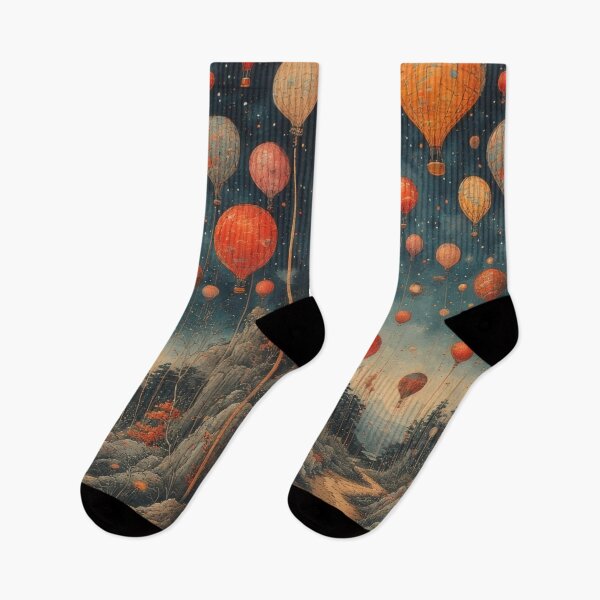 Item preview, Hot air balloons over a fantastic trail designed and sold by Mianku | Für das Leben.