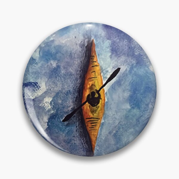 Item preview, Yellow Canoe on a Deep Blue Sea – Watercolor Painting designed and sold by Frappalmab.