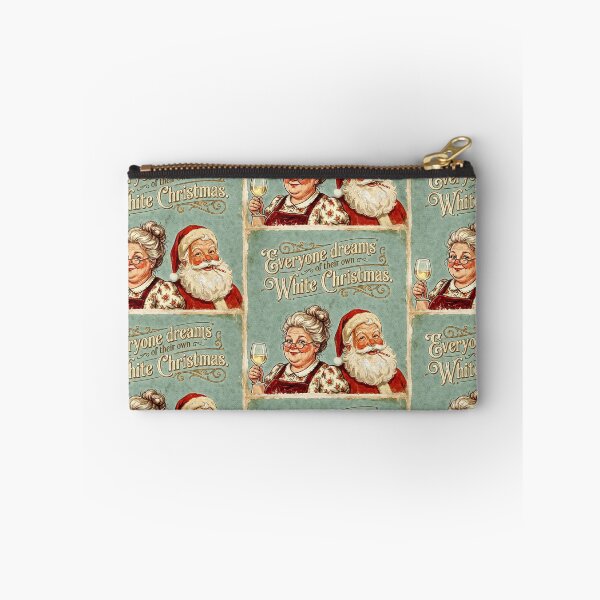 Item preview, Funny White Christmas Wine Pun - Vintage Santa & Mrs. Claus Art designed and sold by Hen-C-Art.