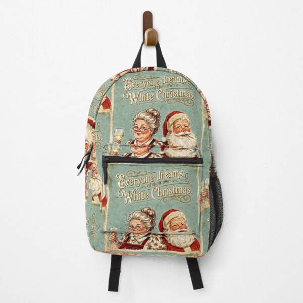 Item preview, Funny White Christmas Wine Pun - Vintage Santa & Mrs. Claus Art designed and sold by Hen-C-Art.