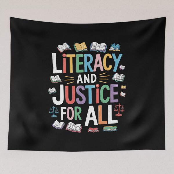 Item preview, Literacy And Justice For All Reading Book Lovers Librarian 5  designed and sold by RsFilsingerArt.