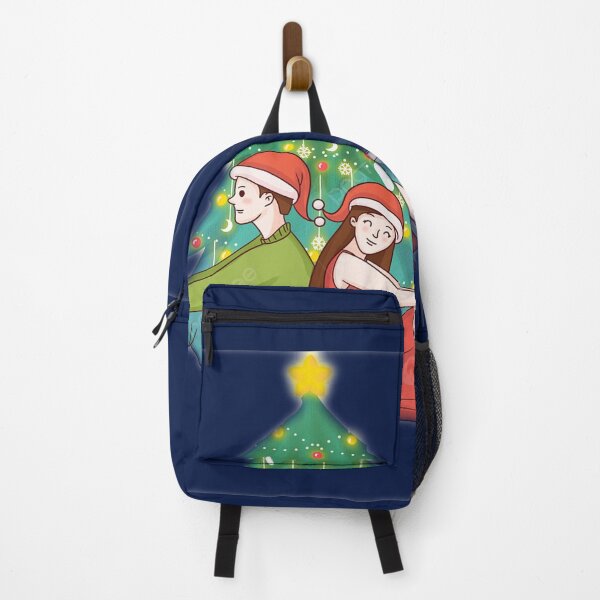 Item preview, “Christmas Couple Under The Tree – Romantic Holiday Illustration” designed and sold by Polamo.