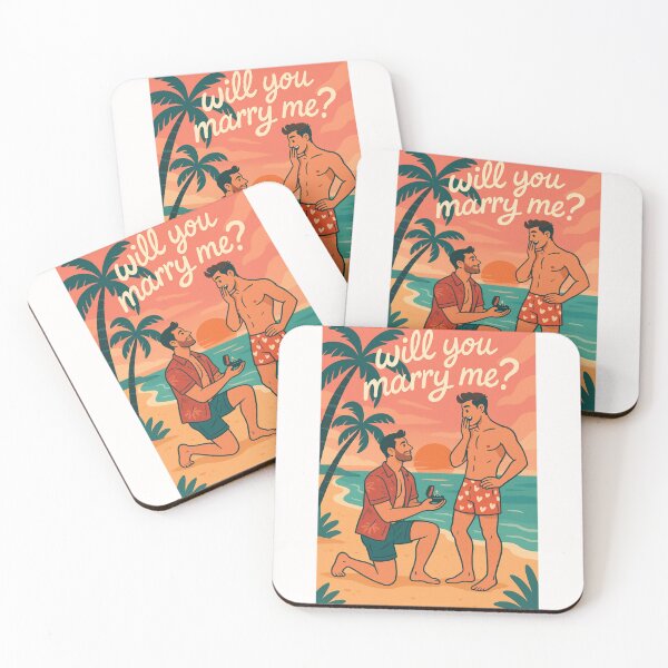Item preview, Beach Proposal – Gay Couple Sunset Engagement designed and sold by Places On Earth.