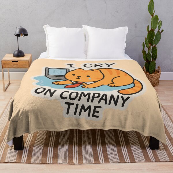 Item preview, I Cry on Company Time Cat Office Meme designed and sold by thecatcouch.