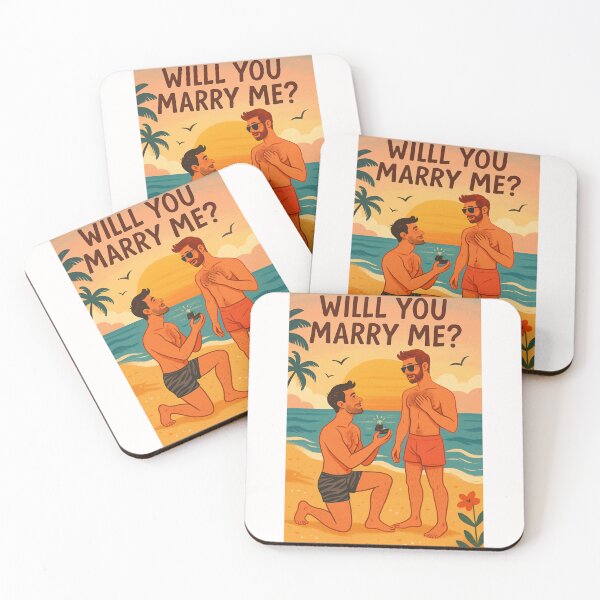 Item preview, Gay Beach Proposal – Sunset Engagement with Sunglasses designed and sold by Places On Earth.