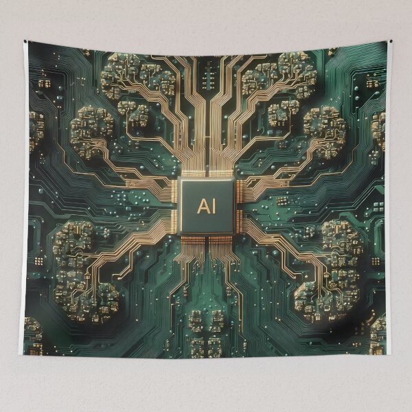 Item preview,  Artificial Intelligence Computer Circuits (image size 7840x11680) designed and sold by Digital-Davinci.
